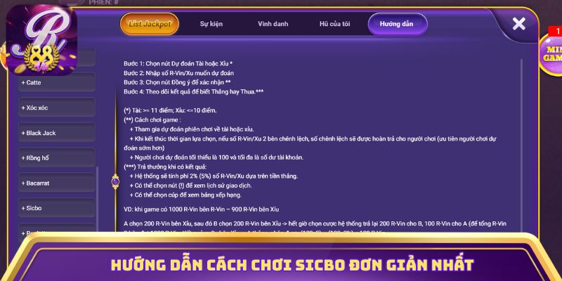Hướng dẫn cách chơi Sicbo đơn giản nhất
